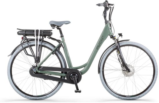Puch E-Soul N7 Elektrische Fiets - Damesfiets - 50 cm - Khaki Groen - E-bike van Merkloos