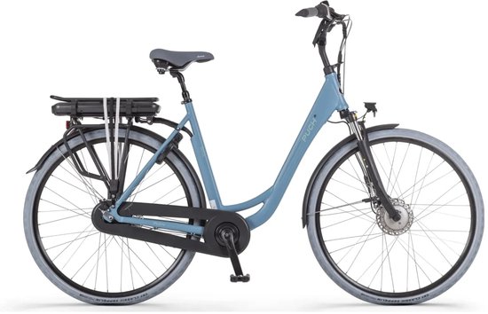 Puch E-Soul N7 Elektrische Fiets - Damesfiets - 55 cm - Katoen Blauw - E-bike van Merkloos