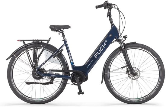 Puch E-Zirkon Enviolo Belt - Elektrische Fiets - 28 inch - 250W motor - Actieradius tot 160 km - Hydraulische schijfremmen - Blauw Indigo Glans