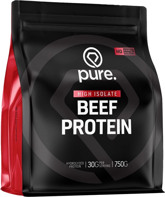 Pure. Beef Protein - Chocolade - 750g - eiwitpoeder - glutenvrij en lactosevrij