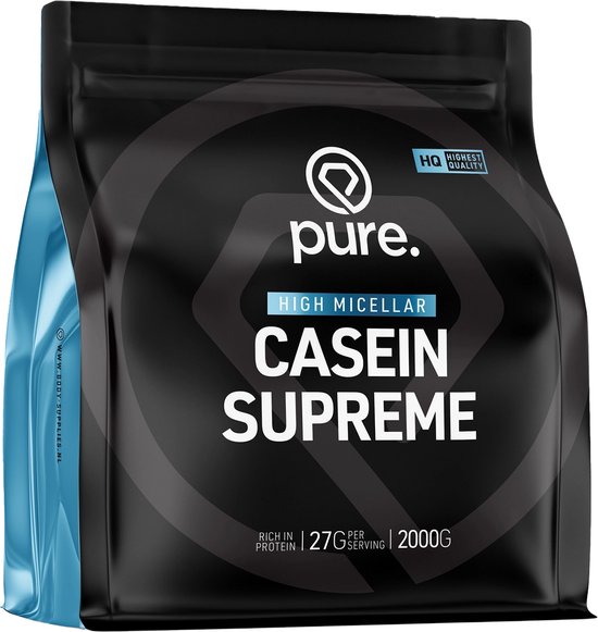 Pure. Casein Supreme - 2000gr - vanille - micellaire caseine - eiwitshake - langzame eiwitten - caseïne eiwit