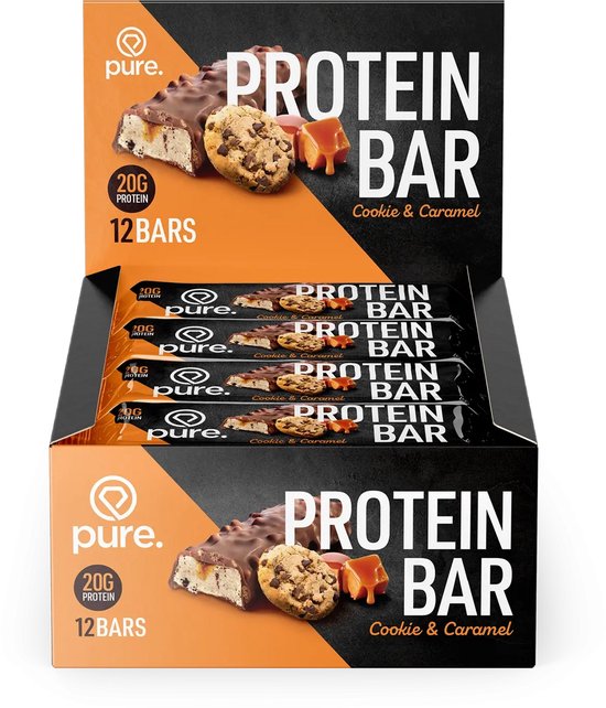 Pure. Protein Bar Crunchy - Cookie Caramel - 12 eiwitrepen - 20g protein