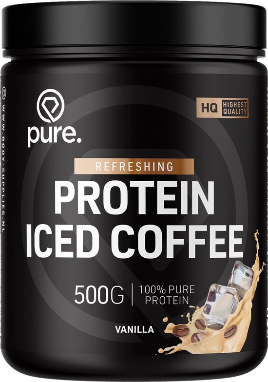 Pure. Protein Iced Coffee - 500 gram - 22g Whey Proteine - 80mg cafeïne - koffie van Pure