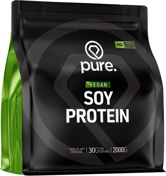 Pure. Soy Protein - Peach Mango - 2000g - hoogwaardige soja eiwit - 26g eiwit per portie – vegan - plantaardig eiwitpoeder