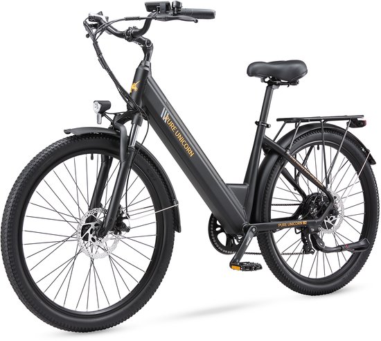 PURE UNICORN U2 Elektrische Fiets 27,5 inch - 250W - 25 km/u - 48V 12,8Ah Uitneembare Accu - 40-60 km - Shimano 7 Versnellingen - 59 Nm - Mechanische Schijfremmen