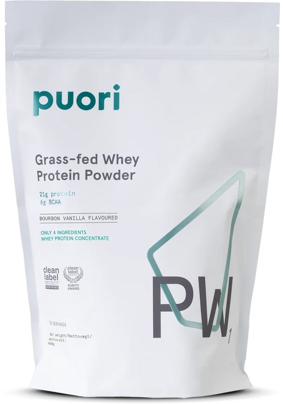 PW1 – Grass-fed Whey Protein with Bourbon Vanilla (Puori) 900g