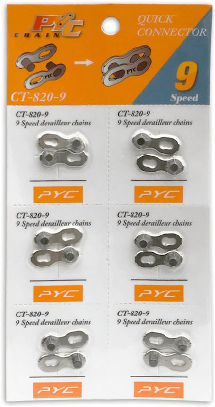 P.Y.C. Connector link 9 speed van Merkloos