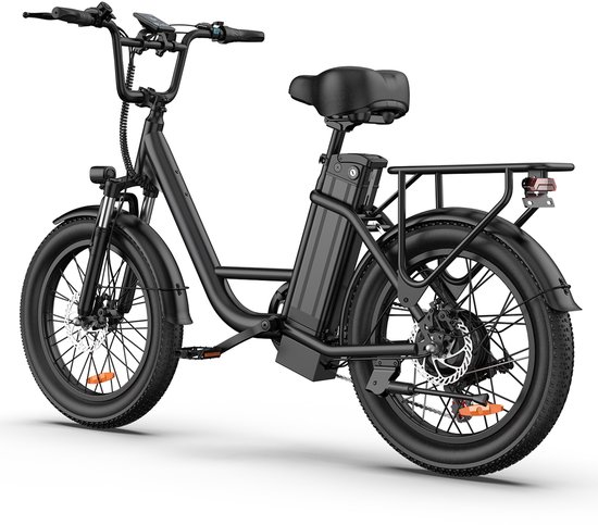 Qekud E20 Elektrische Fiets - 20" Vetbanden - 48V 13Ah Accu - 100km Bereik - Shimano 7 Versnellingen - Zwart van Qekud E20 Elektrische