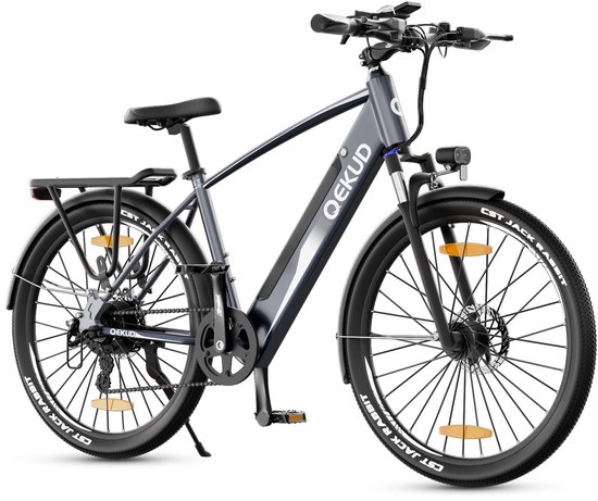 Qekud F28Pro Elektrische Fiets 27.5" - 250W Motor - 36V 13Ah Accu - 100km Bereik - 7 Versnellingen - Step-thru van Merkloos