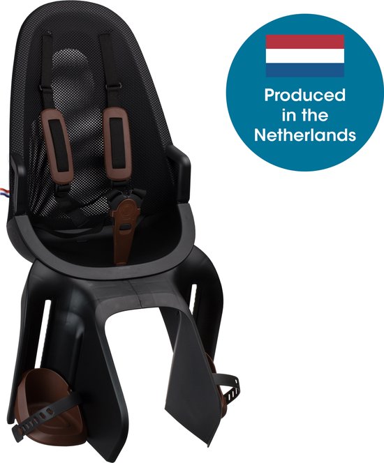 Qibbel Air Fietsstoeltje Achter Bagagedrager bevestiging - Zwart/Bruin van Qibbel