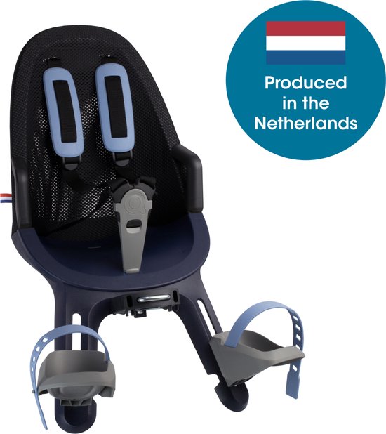 Qibbel Air Fietsstoeltje Voor - Denim Blue van Qibbel