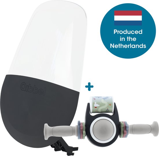 Qibbel Air windscherm + toybar pebble grey