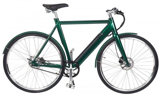 Qivelo Retro - Groen - Elektrische Fiets - Lichtgewicht 15kg - 504Wh intube accu - Riemaandrijving van QIVELO
