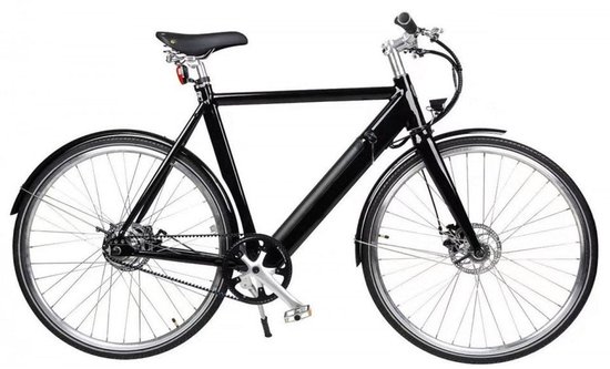 Qivelo Retro – Zwart – Elektrische Fiets – Lichtgewicht 15kg – 504Wh intube accu – Riemaandrijving van QIVELO