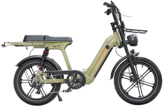QMWHEEL D50 Elektrische Fatbike - Lage Instap - 20 Inch - 250W Motor - 7 Versnellingen - 60 km Actieradius - Hydraulische Schijfremmen - Groen van QmWheel
