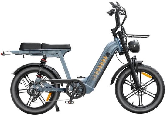 QMWHEEL D50 Elektrische Fatbike - Lage Instap - 20 Inch - 250W Motor - 7 Versnellingen - 60 km Actieradius - Hydraulische Schijfremmen - Nardo Grijs van QmWheel