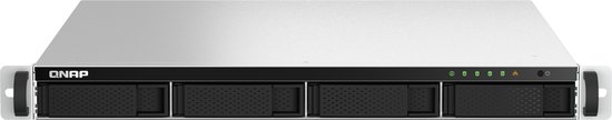 QNAP TS-464U NAS Rack (1U) Intel® Celeron® N5095 8 GB DDR4 QNAP Turbo System Zwart van Qnap
