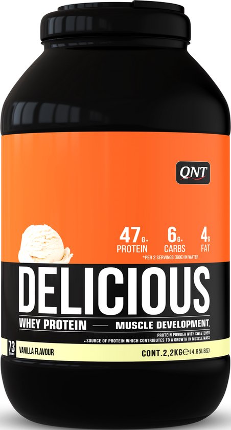 QNT Delicious Whey|Protein Eiwitpoeder|Eiwitshake|2.2kg|Vanille