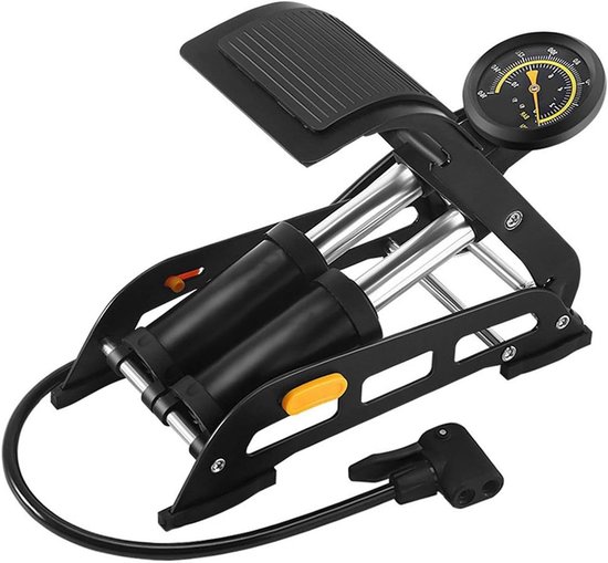 QOKLIYUI Auto-luchtpomp voor fietsen, ballen en auto's. Deze draagbare voetpomp verplaatst snel lucht zonder elektriciteit. Essentieel voor sport, fietsen en andere toepassingen.