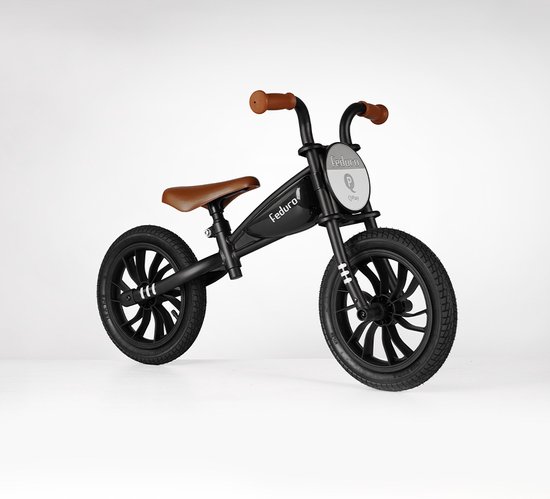 Qplay Feduro Loopfiets 12 inch - Kinderfiets - Zwart van Qplay