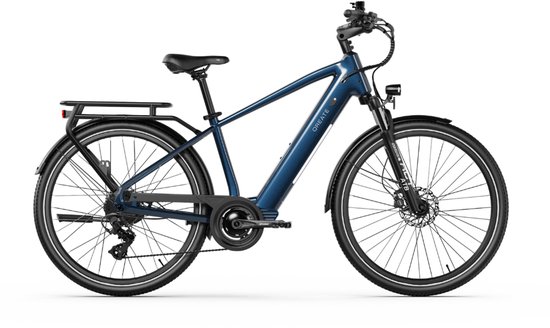 QREATE City Pro - E-bike - Hoge Instap - 27.5 Inch - 250W Motor - 7 Versnellingen - 100 km Actieradius - Hydraulische Schijfremmen - Blauw