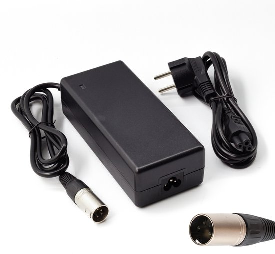 QWIC fietsaccu lader | 36V 2A | 4-pins (voor o.a. QWIC Premium, QWIC Compact, QWIC Trend, QWIC Performance) van Merkloos