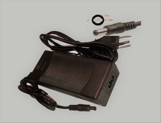Qwic oplader 36V 1-Pin 2A - Qwic Performance lader Vervanging BA00055 - BA00060 - Elektrische fietsaccu oplader - Qwic Downtube van Qwic