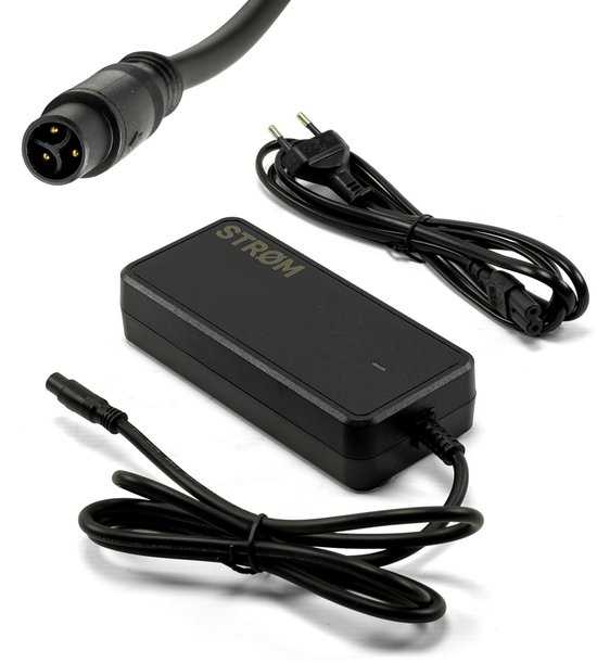 QWIC vervangende fietsaccu lader | 36V 2A | 3-pins (voor o.a. QWIC Urban, Inter, Premium) van Merkloos