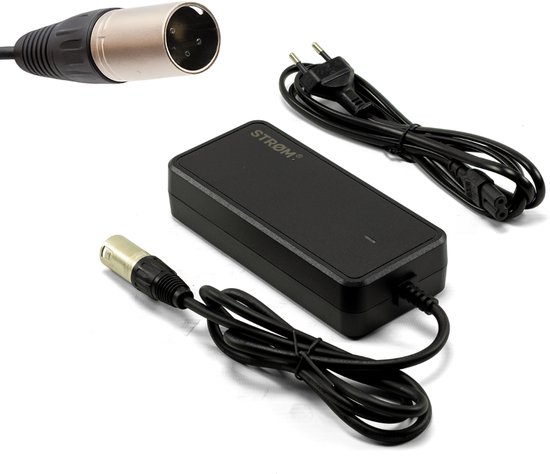 QWIC vervangende fietsaccu lader | 36V 2A | 4-pins (voor o.a. QWIC Premium, QWIC Compact, QWIC Trend, QWIC Performance) van Merkloos
