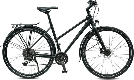 Rabeneick TS5 Lite 28 Inch Stadsfiets - Lichtgewicht Fiets - Shimano 9 Versnellingen - Schijfremmen - 50cm Frame - Voor Dames en Heren - Zwart van Merkloos