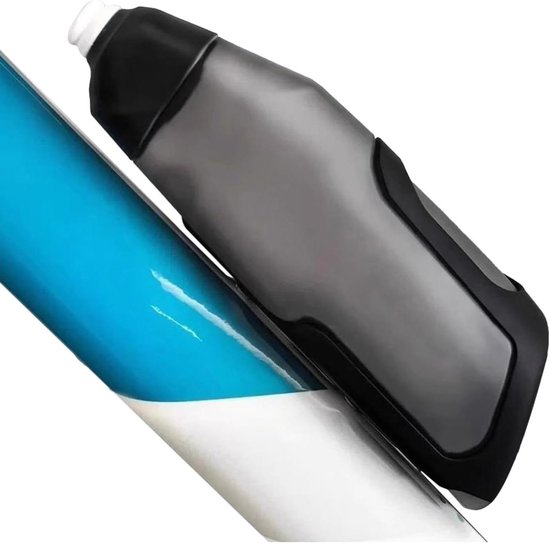 Racefiets Bidon - Sportfles Houder - Hydratatie Onderweg - Gestroomlijnd Ontwerp - 600 Milliliter - Zwart