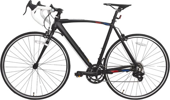 Racefiets – Voor dames en heren – 700 c, 14 versnellingen, lichtgewicht aluminium frame, stads- en racefiets – Black-S-14