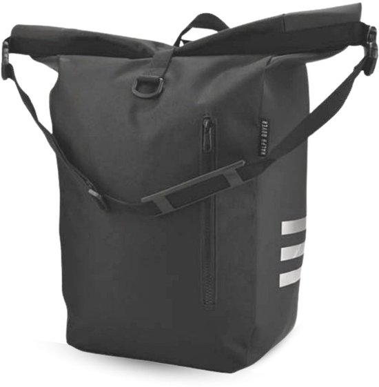 Ralph Boyer Fietstas Shopper Zwart - 28 Liter - Enkele Fietstas met Schouderband - Praktische en Stijlvolle Fietstas Shopper van Merkloos