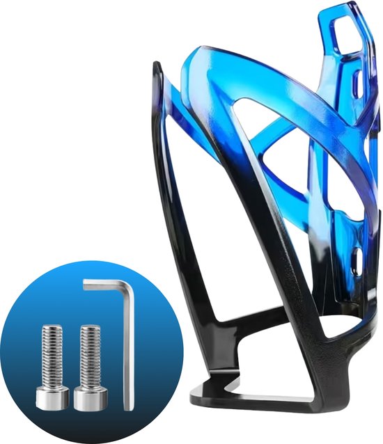 RAMBUX® - Bidonhouder Fiets - Zwart-Blauw - Lichtgewicht Houder voor Bidon - Sportief - Mountainbike Fleshouder - Racefiets Houder