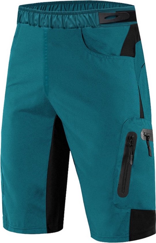RAMBUX® - Fietsbroek Heren met Zeem - MTB Broek - Blauw - Mountainbike - Fietskleding Short - Sportbroek - Maat M