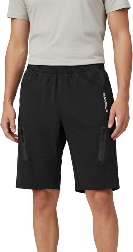 RAMBUX® - Fietsbroek Heren met Zeem - MTB Broek - Zwart - Mountainbike - Fietskleding Short - Sportbroek - Maat 3XL van RAMBUX