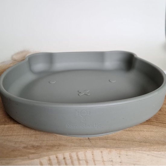 Rammelaartje - Baby - Siliconen babybordje Beer - salie van RAM.