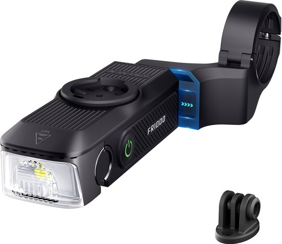 RAVEMEN FR1000 1000 lumen koplamp- voor fiets voor nachtverlichting en dagzicht- automatisch in- en uitschakelen-snelsluiting-voor fietsen op de weg en VTT- waterdicht IPX6