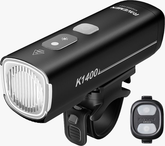 Ravemen K1400 fiets koplamp 1400 lumen - AI - Artificial Intelligence - fietsverlichting - fietslamp - automatische lichtstanden
