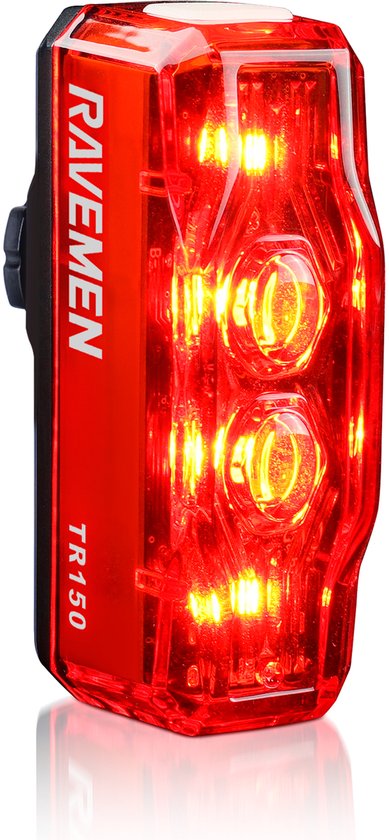 RAVEMEN TR150 Fiets Achterlicht 150 Lumen-Veiligheidslicht voor Dag- en Nachtritten-USB-C Oplaadbaar Fiets Achter-IPX6-6 Verlichtingsmodi