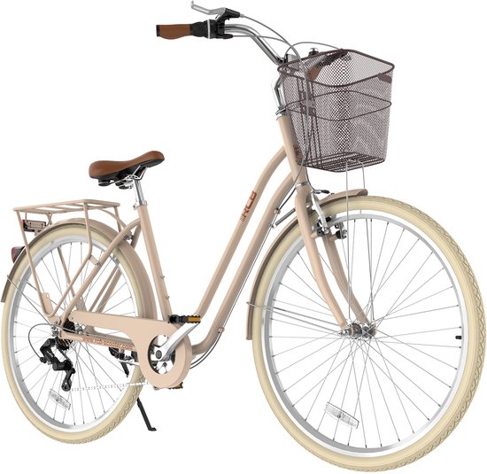 RCB Transportfiets - 28 inch Stadsfiets - Aluminium Frame - 6 speed- V-brake - 100kg-Koffiebruin