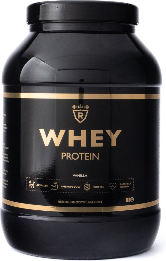 Rebuild Nutrition - Whey Proteine - Vanille smaak - Whey Protein - Proteïne poeder - Hoogwaardige Eiwitpoeder - 40 Eiwitshakes - 1000 gram van Rebuild Nutrition