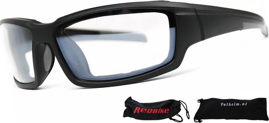 Redbike Milwaukee Motorbril - Helder Glas | Motorbril Heren - Motorhelm Zonnebril - Motor Zonnebrillen Heren - Zwart