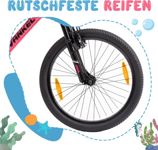 REDOM - Kinderfiets 20 Inch - 6 Versnellingen En V-Brakes - Lage Instap - Voor School En Vrije Tijd - Stalen Frame - Roze