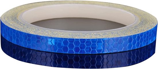 Reflecterende Tape - Blauw - 8 meter x 10 mm - Reflectie Tape - Reflector Sticker - Reflecterende Stickers Fiets - Goed Zichtbaar van ProPlus