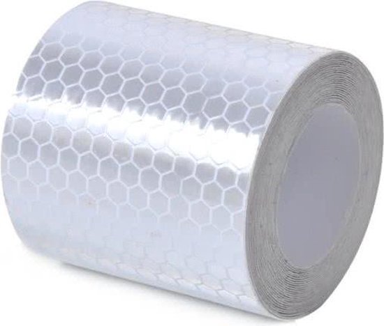 Reflecterende tape Wit 5cm x 300cm bakfiets, aanhangwagen, fiets,... van ProPlus