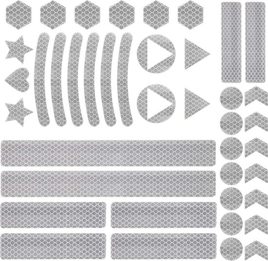 Reflecterende Veiligheids stickers - Reflectie tape voor in het verkeer - Auto Reflecterende Sticker - Waarschuwing Tape - Reflecterende Strips - Voor wandelwagens - koffers - buggy's - skelters - helms - fietsen etc goed - Fietsreflector van Yosoo