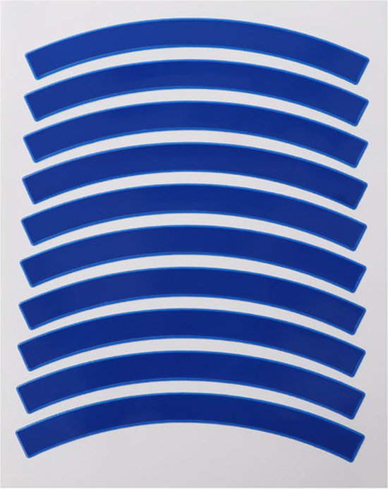 Reflecterende velg sticker - Fietsbanden - set van 10 - Blauw van Velloflex