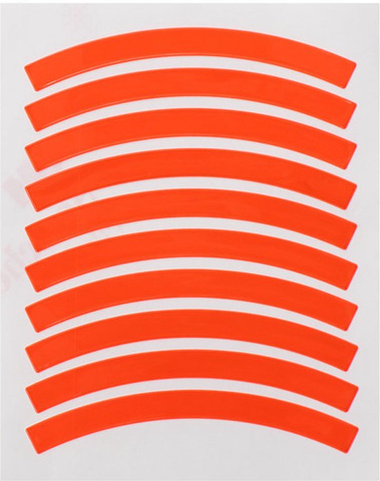 Reflecterende velg sticker - Fietsbanden - set van 10 - Donker oranje van WHEELIESELECTRIC®