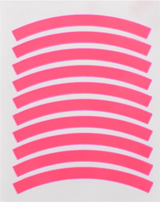 Reflecterende velg sticker - Fietsbanden - set van 10 - Roze van Velpa